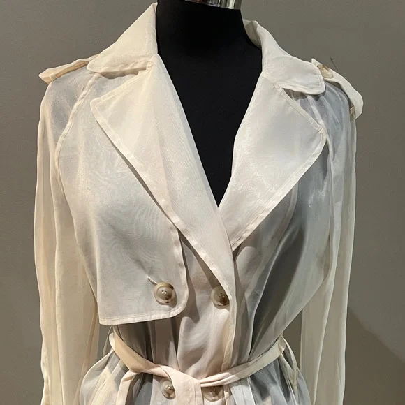 Dolan Cream Trench Coat - Picture 2 of 7